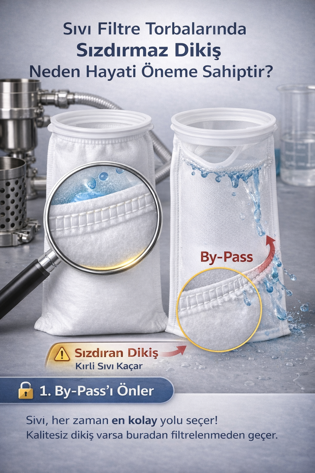 Sıvı Filtre Torbalarında Sızdırmaz Dikiş Neden Hayati Öneme Sahiptir?