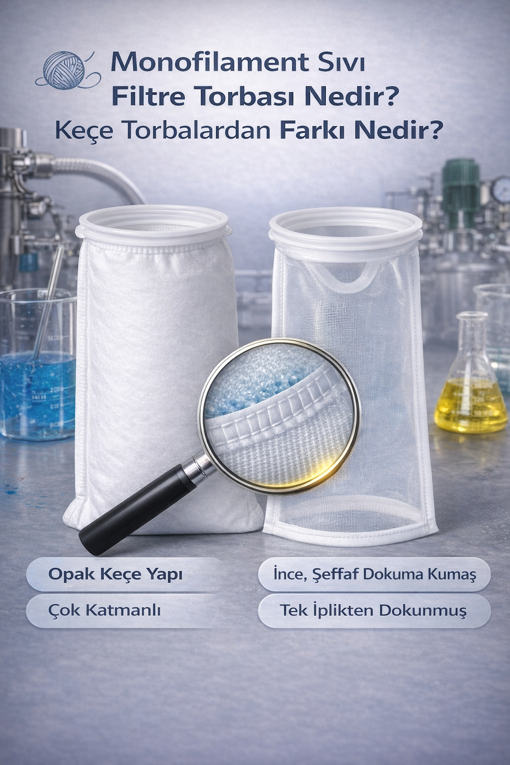 Monofilament Sıvı Filtre Torbası Nedir? Keçe Torbalardan Farkı Nedir?