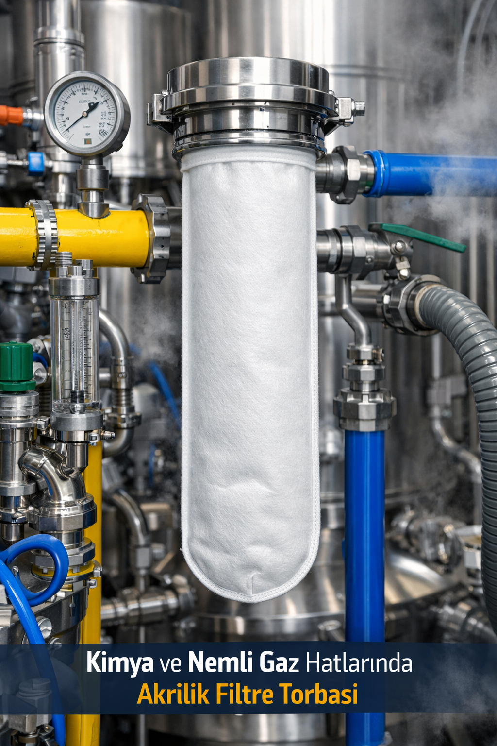 Kimya ve Nemli Gaz Hatlarında Akrilik Filtre Torbası Uygulamaları