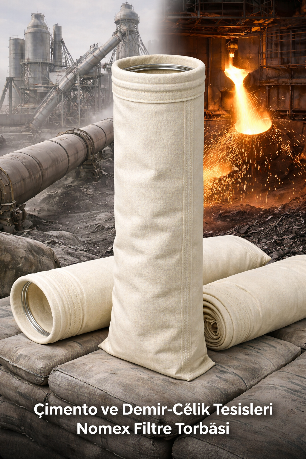 Çimento ve Demir-Çelik Tesisleri Nomex Filtre Torbası 